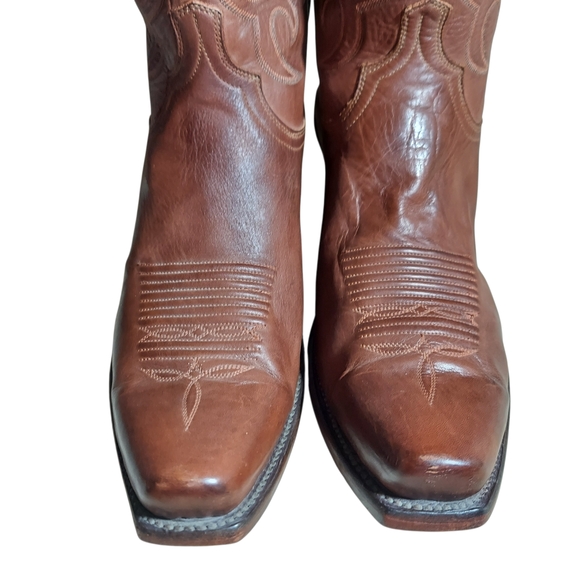 Lucchese 1883 Baker Men’s 9.5 Wide  Western Cowboy Boots Brown Leather  300610 - Picture 4 of 16
